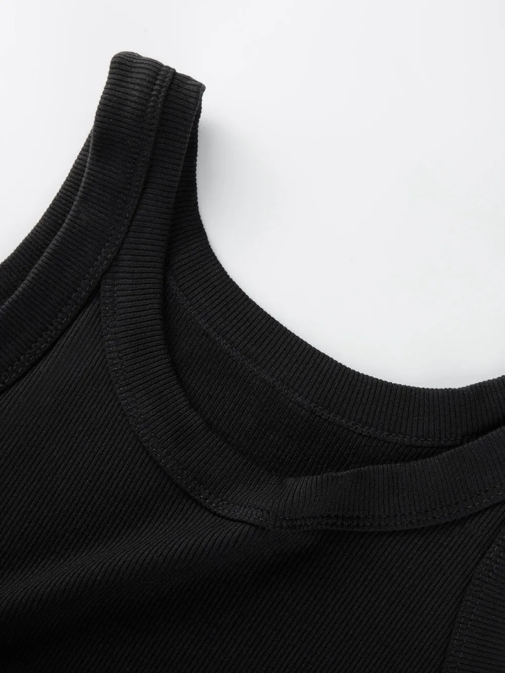 Y2K Ribbed Cotton Tank Tops Womens Summer Slim O-Neck Sleeveless Basic Soft Breathable Vest Sporty Jogging Wear Daily Undershirt